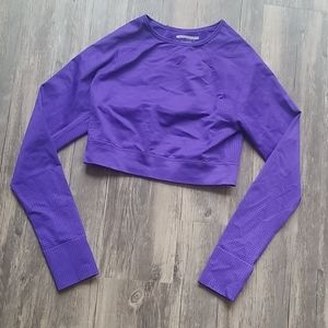 Purple seamless sport crop